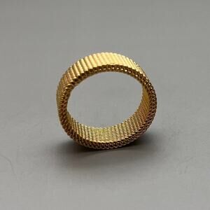 Y2K Vintage Gold Laced Ring 2000s Style Unisex Jewelry Brand New